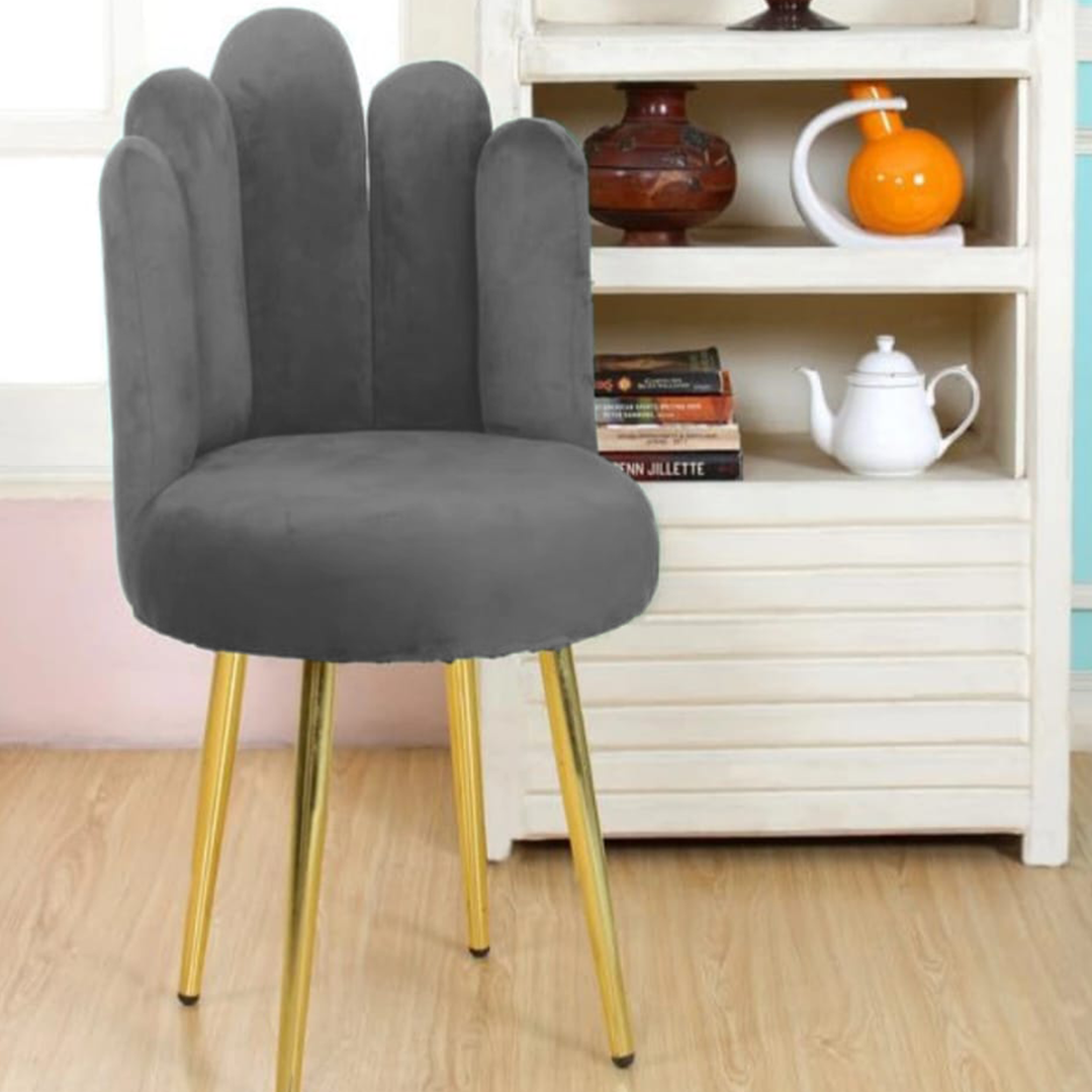 Product Thumbnail 3 of Petal Back Velvet Accent Chair