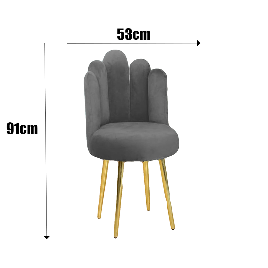 Product Thumbnail 4 of Petal Back Velvet Accent Chair