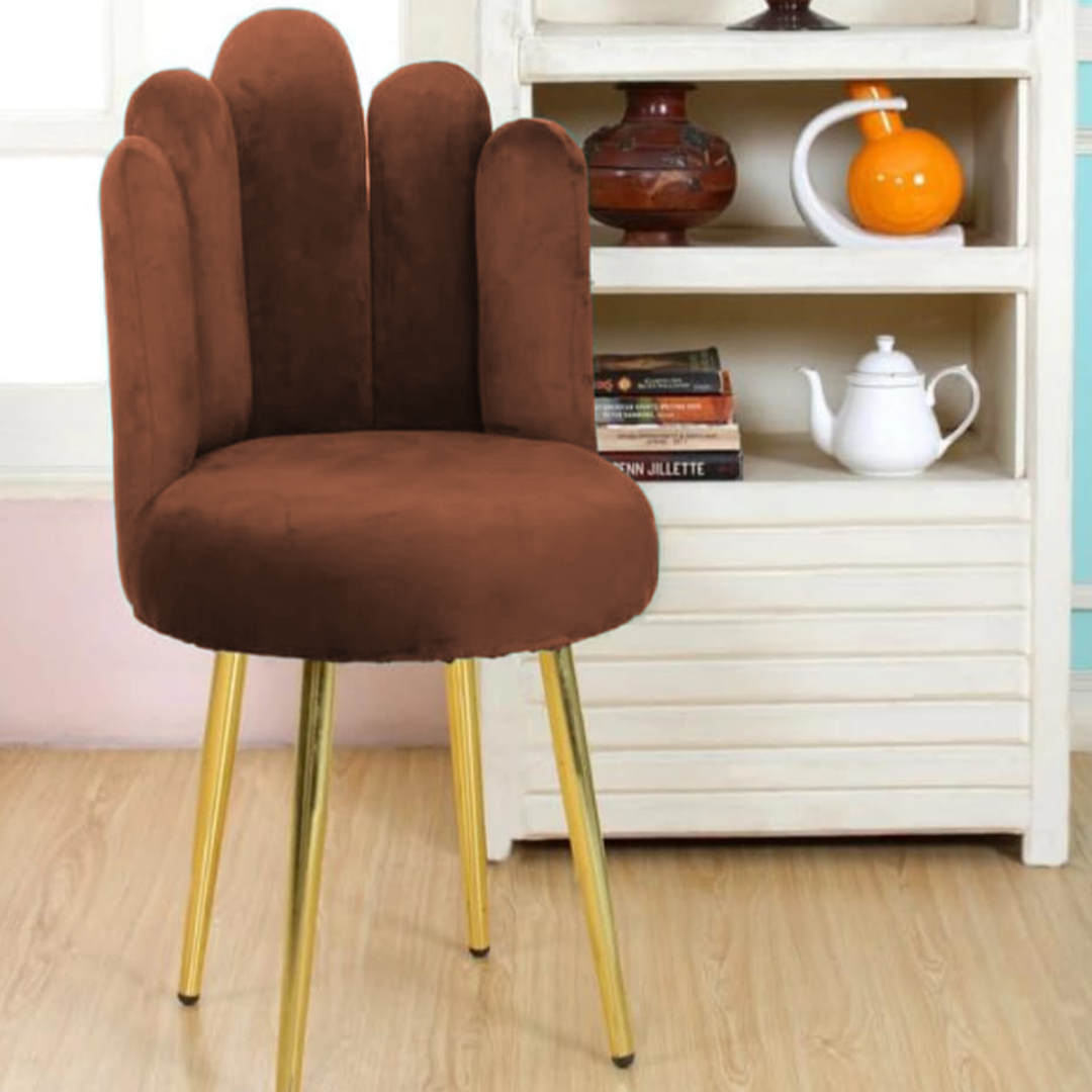 Product Thumbnail 5 of Petal Back Velvet Accent Chair