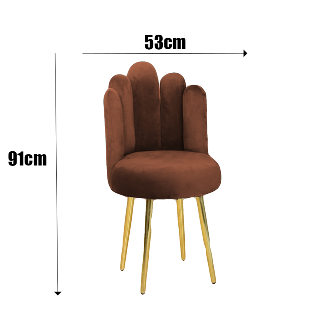 Product Thumbnail 6 of Petal Back Velvet Accent Chair