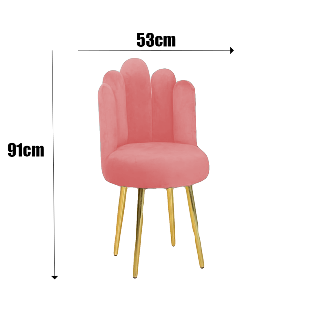 Product Thumbnail 10 of Petal Back Velvet Accent Chair