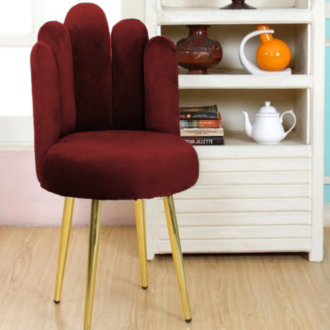 Product Thumbnail 11 of Petal Back Velvet Accent Chair