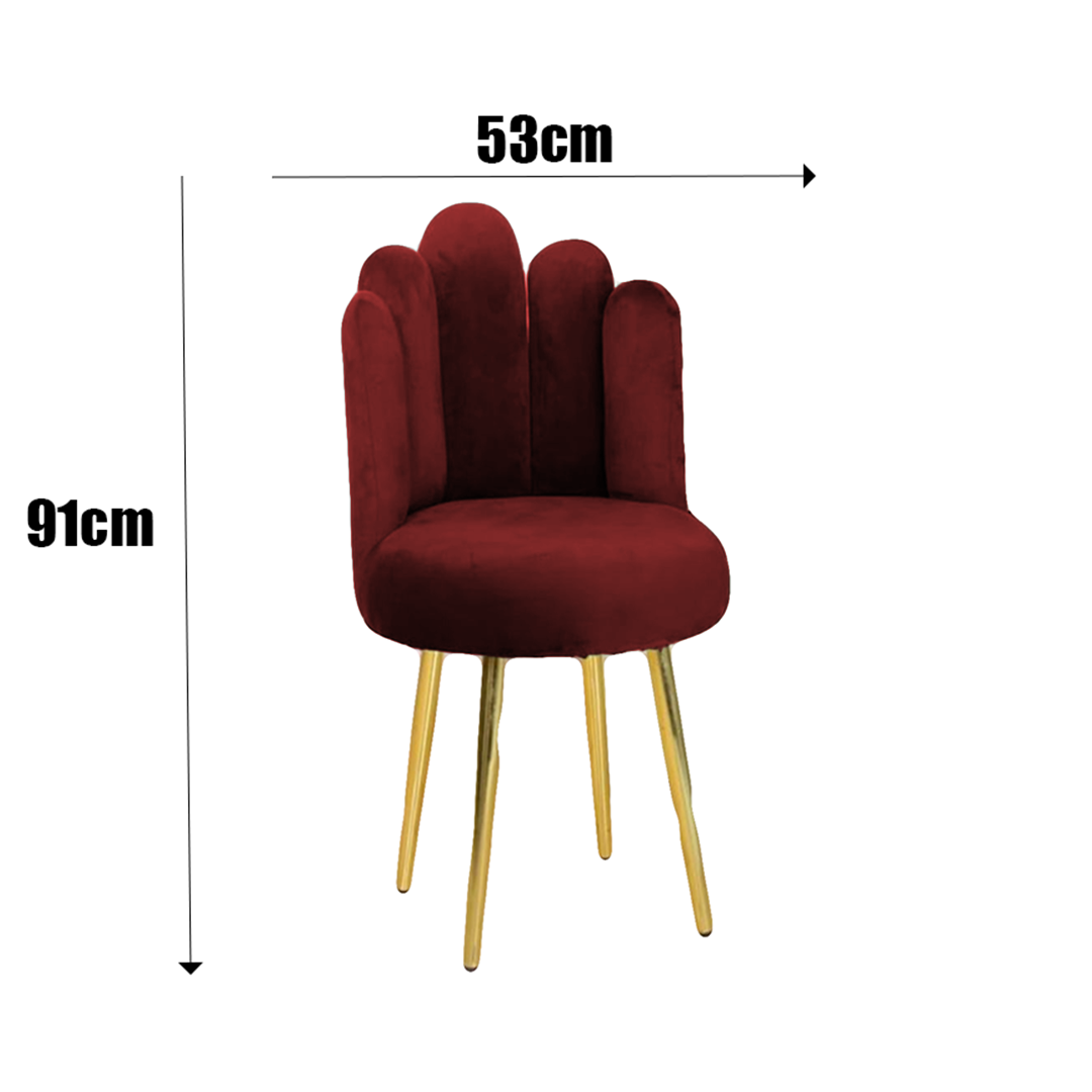 Product Thumbnail 12 of Petal Back Velvet Accent Chair